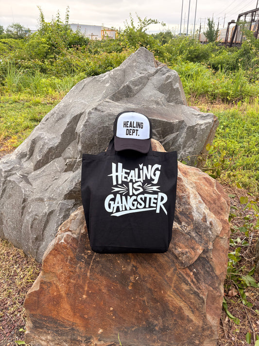 Healing Is Gangster tote bag