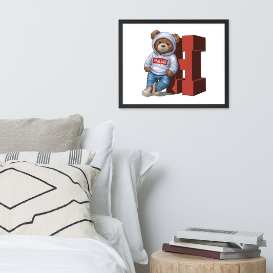 Junie the Healing Bear Framed poster