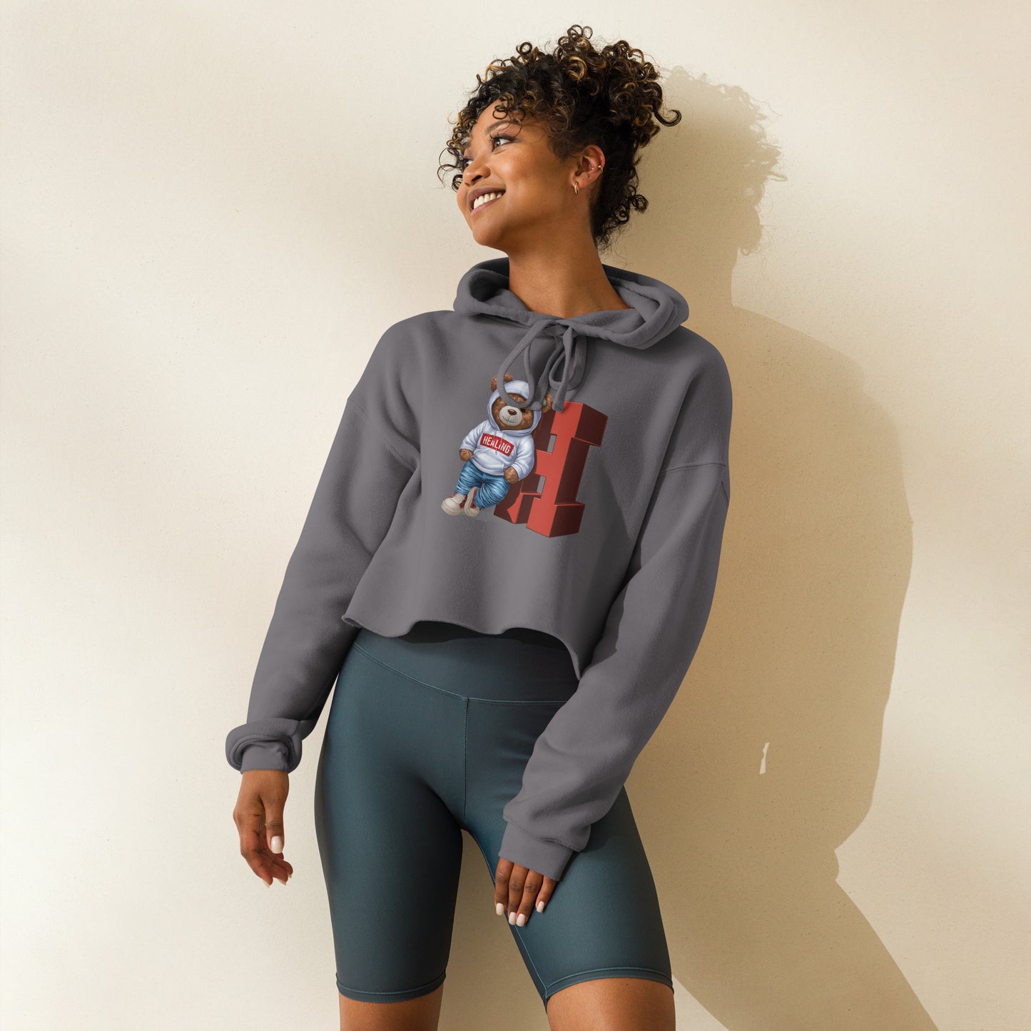 Junie The Healing Bear Crop Hoodie